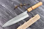 Couteau de chef 21cm japonais artisanal Yuzo SLD olivier et sequoia