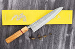 Couteau de chef 21cm japonais artisanal Yuzo SLD olivier et sequoia