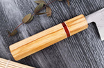 Couteau nakiri 16,5cm japonais artisanal Yuzo SLD olivier et sequoia