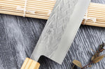 Couteau nakiri 16,5cm japonais artisanal Yuzo SLD olivier et sequoia