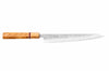 Couteau sujihiki 24cm japonais artisanal Yuzo SLD olivier et sequoia