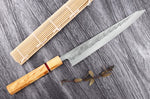 Couteau sujihiki 24cm japonais artisanal Yuzo SLD olivier et sequoia
