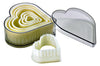 Set de 7 découpoirs professionnels coeurs cannelés polyglass