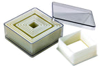 Set de 9 découpoirs professionnels carrés unis polyglass
