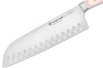 Couteau santoku Wusthof Classic Colour Pink Himalayan Salt forgé lame alvéolée 17cm