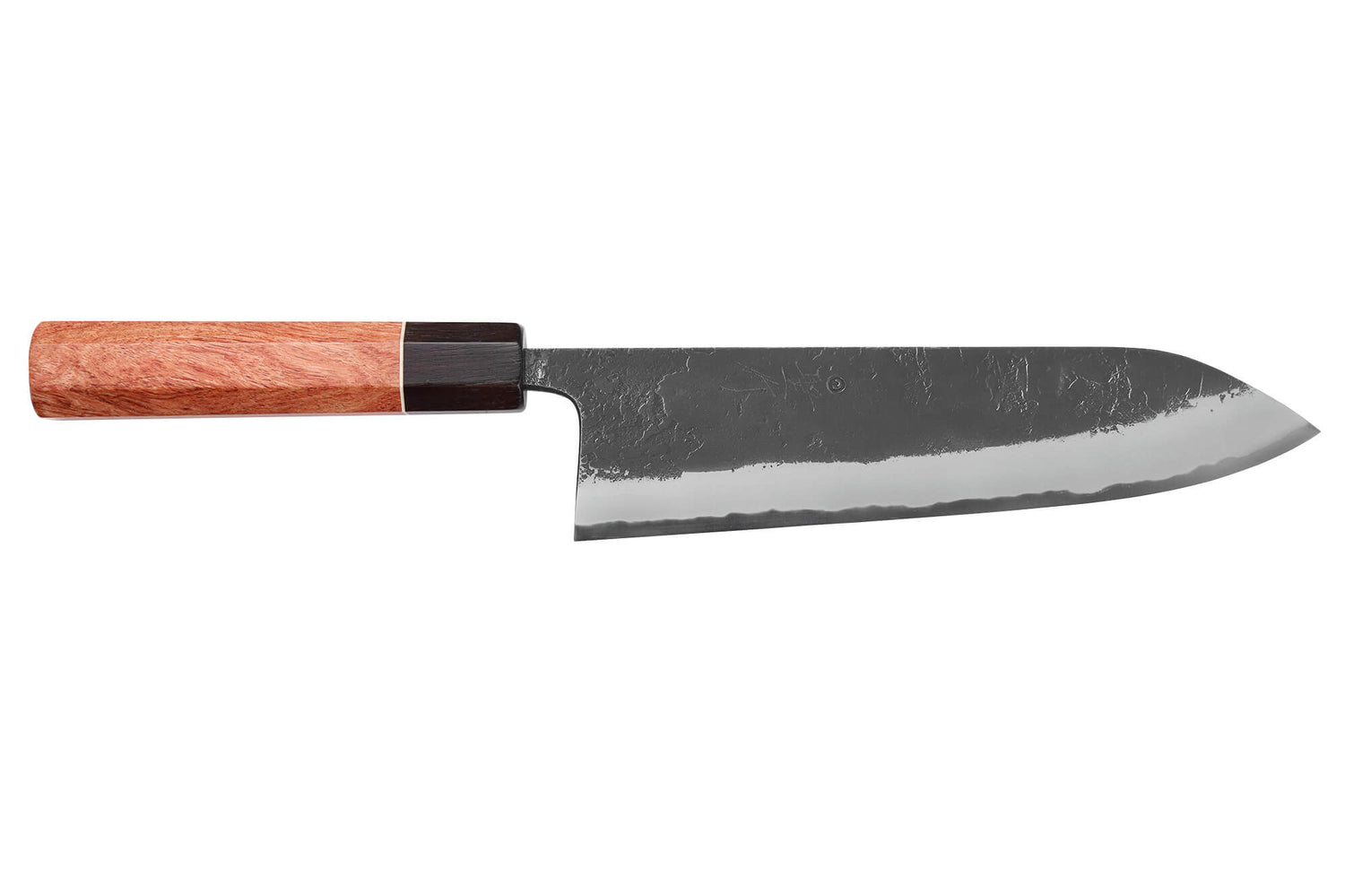 Couteau gyuto 21cm japonais artisanal Masashi Yamamoto BS1 Black Nashiji