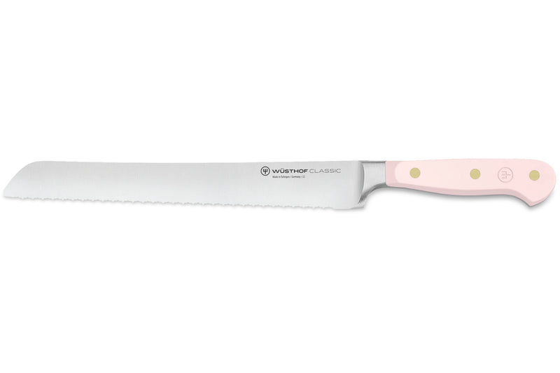 Couteau à pain Wusthof Classic Colour Pink Himalayan Salt forgé lame micro-dentelée 23cm