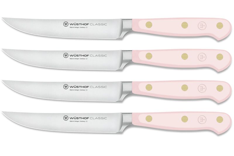 Set de 4 couteaux à steak Wusthof Classic Colour Pink Himalayan Salt forgés lame 12cm