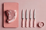 Set de 4 couteaux à steak Wusthof Classic Colour Pink Himalayan Salt forgés lame 12cm