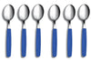 Set de 6 cuillères de table Victorinox Swiss Classic en acier manche bleu
