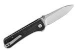Couteau pliant QSP Hawk 131C manche en fibre de carbone motif damassé 10,5cm