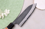 Couteau gyuto 15cm japonais artisanal Masashi Yamamoto BS1 Black Nashiji