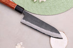 Couteau gyuto 18cm japonais artisanal Masashi Yamamoto BS1 Black Nashiji