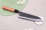 Couteau gyuto 21cm japonais artisanal Masashi Yamamoto BS1 Black Nashiji