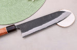 Couteau gyuto 21cm japonais artisanal Masashi Yamamoto BS1 Black Nashiji