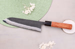 Couteau gyuto 21cm japonais artisanal Masashi Yamamoto BS1 Black Nashiji