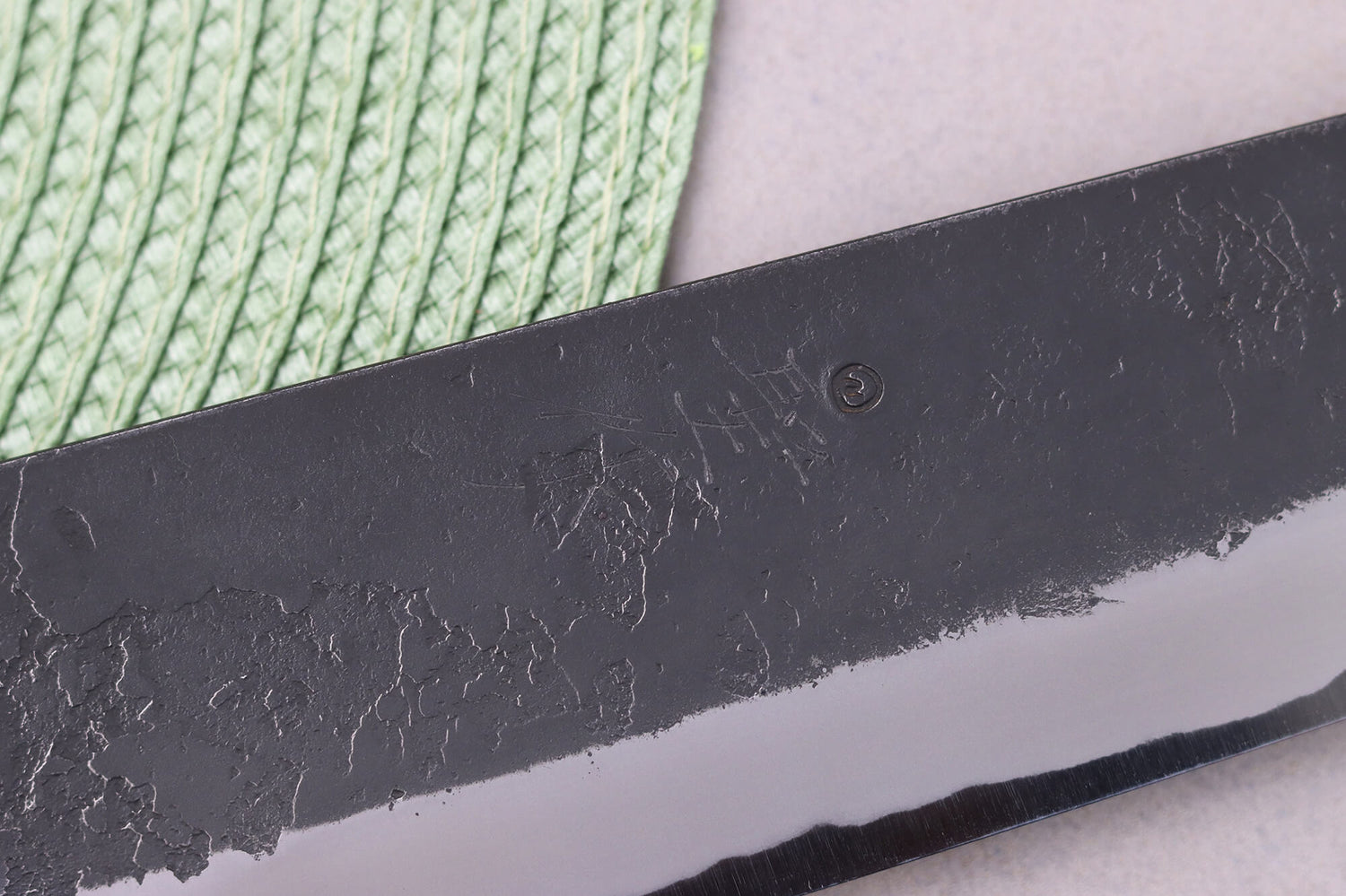 Couteau gyuto 24cm japonais artisanal Masashi Yamamoto BS1 Black Nashiji