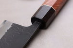 Couteau gyuto 24cm japonais artisanal Masashi Yamamoto BS1 Black Nashiji