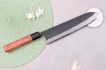 Couteau gyuto 24cm japonais artisanal Masashi Yamamoto BS1 Black Nashiji