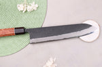 Couteau gyuto 24cm japonais artisanal Masashi Yamamoto BS1 Black Nashiji