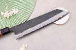 Couteau kiritsuke 24cm japonais artisanal Masashi Yamamoto BS1 Black Nashiji