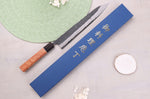 Couteau sujihiki 24cm japonais artisanal Masashi Yamamoto BS1 Black Nashiji