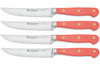 Set de 4 couteaux à steak Wusthof Classic Colour Coral Peach forgés lame 12cm