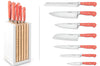 Bloc de 7 couteaux Wusthof Classic Colour Coral Peach forgés