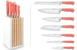 Bloc de 7 couteaux Wusthof Classic Colour Coral Peach forgés