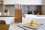 Bloc vide artisanal Arcos Petra en pierre et bois 28x36,4x7,8cm