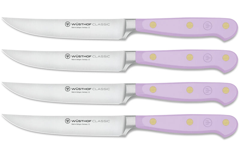 Set de 4 couteaux à steak Wusthof Classic Colour Purple Yam forgé lame 12cm