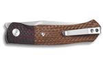 Couteau pliant QSP Gannet 137B manche en fibre de carbone et micarta noir/marron 11,4cm