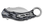 Couteau pliant QSP Eagle 120E karambit manche en G10 gris et noir 13,6cm