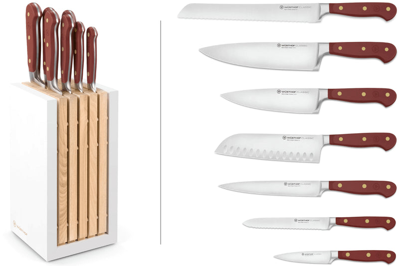 Bloc de 7 couteaux Wusthof Classic Colour Tasty Sumac forgés