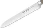 Couteau à saucisson Wusthof Classic Colour Velvet Oyster forgé lame crantée 14cm