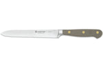 Couteau à saucisson Wusthof Classic Colour Velvet Oyster forgé lame crantée 14cm