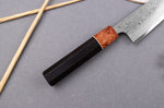 Couteau de chef 18cm japonais artisanal Toshihiro Wakui Aogami 2 damas laminé