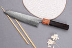 Couteau de chef 18cm japonais artisanal Toshihiro Wakui Aogami 2 damas laminé