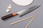 Couteau de chef 21cm japonais artisanal Toshihiro Wakui Aogami 2 damas laminé