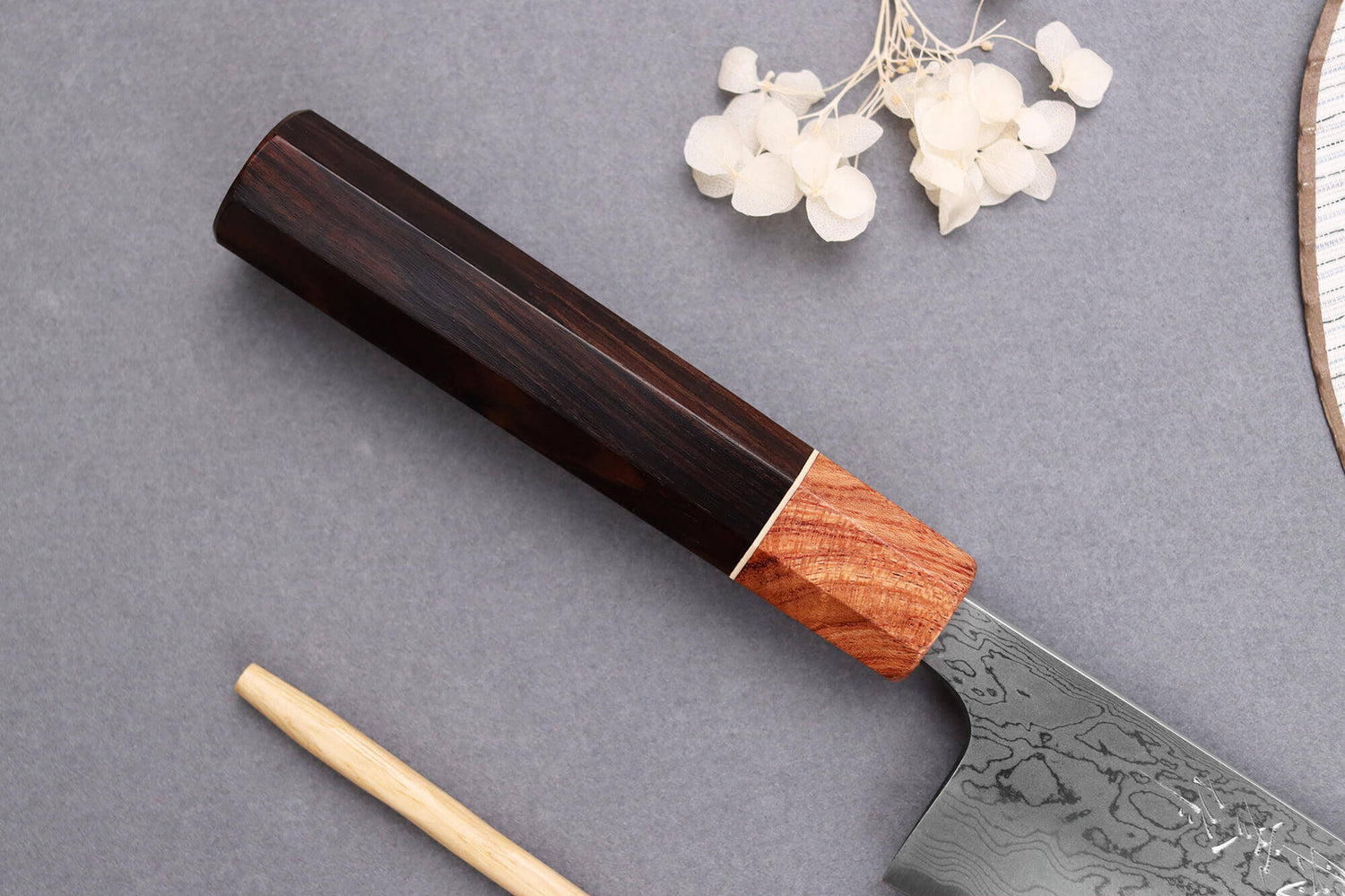 Couteau de chef 21cm japonais artisanal Toshihiro Wakui Aogami 2 damas laminé