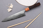 Couteau de chef 21cm japonais artisanal Toshihiro Wakui Aogami 2 damas laminé