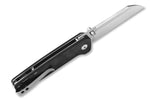 Couteau pliant QSP Penguin 130T manche en micarta noir motif charbon de bois 10,2cm