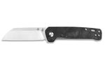 Couteau pliant QSP Penguin 130T manche en micarta noir motif charbon de bois 10,2cm