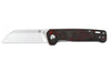 Couteau pliant QSP Penguin 130TRD manche en fibre de carbone noir et rouge 10,2cm