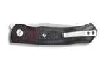 Couteau pliant QSP Gannet 137A manche en carbone et micarta noir et rouge 11,4cm