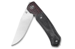 Couteau pliant QSP Gannet 137A manche en carbone et micarta noir et rouge 11,4cm