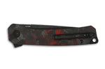 Couteau pliant QSP Osprey 139F2 manche en carbone et G10 noir et rouge 10,8cm