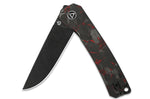 Couteau pliant QSP Osprey 139F2 manche en carbone et G10 noir et rouge 10,8cm