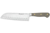 Couteau santoku Wusthof Classic Colour Velvet Oyster forgé lame alvéolée 17cm
