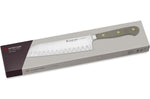 Couteau santoku Wusthof Classic Colour Velvet Oyster forgé lame alvéolée 17cm